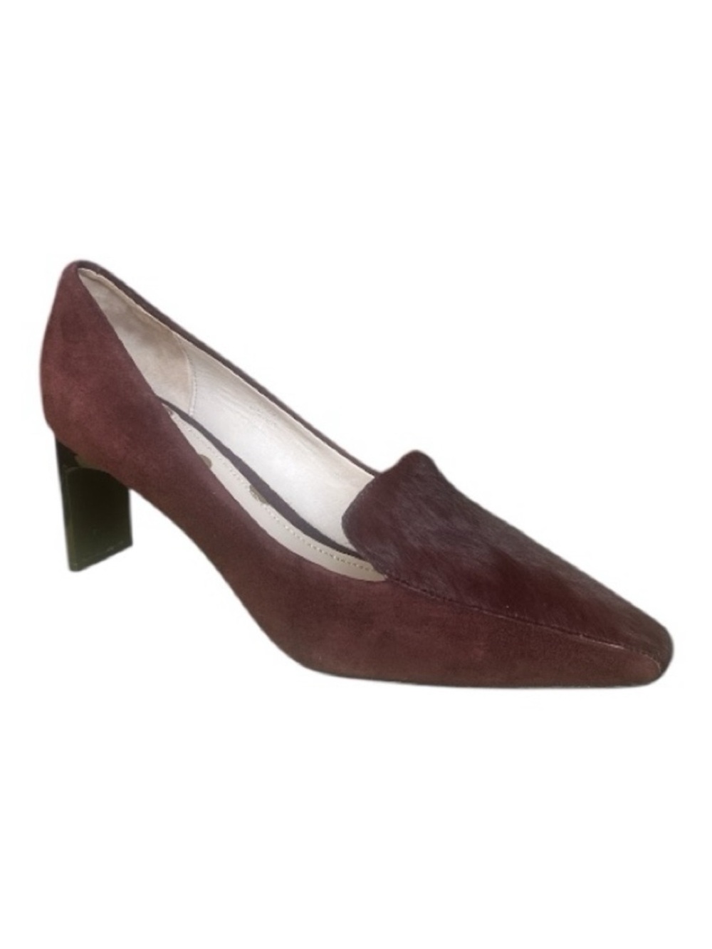 Boden Amber Brown Suede With Pony-Hair Vamp Detail Pumps Court Shoes Size US 9.5